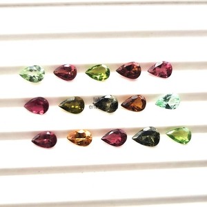 Turmalina Natural, Corte Pera, Facetada, Calibrada, 7MM 9MM, Piedras Preciosas Sueltas, Multicolor, Certificadas por Terceros, Venta al Por Mayor, Joyería a Granel - Product Image 6