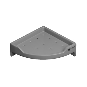 Étagère d'angle double couche de 9 pouces à fixation murale, support métallique robuste, double rangement pour salle de bain, matériel inclus - Product Image 1