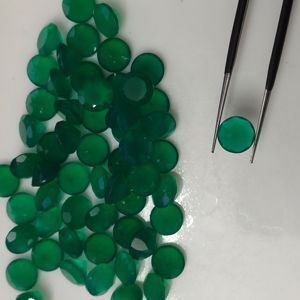 Ónix Verde Natural de 9 mm, Corte Brillante Redondo, Gema Suelta de la Mejor Calidad para Joyería, Gemas de Red Mountain - Product Image 5