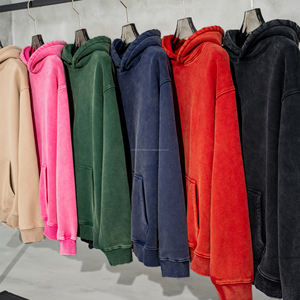Sweatshirts à capuche et sweatshirts pour hommes 100% coton vierge épais en éponge française de luxe de qualité lourde et surdimensionnée avec logo imprimé personnalisé - Product Image 4