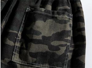 Pantalones Cortos de Mezclilla con Camuflaje Retro Americano para Hombre, Pantalones Cortos de Trabajo de Pierna Recta a la Moda para Verano, Estilo Hiphop - Product Image 4