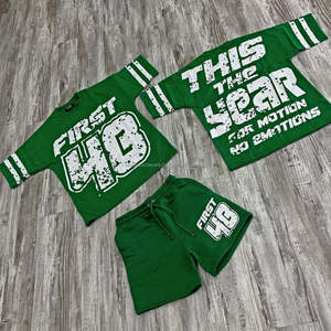 Temporada de verano Venta al por mayor de alta calidad 100% algodón Light GSM Oversized Boxy Vintage camiseta y conjunto corto para hombres - Product Image 5