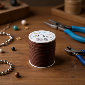 Corda da Marinaio ILAN 4mm 14.3m Colore Caffè per Creazione di Gioielli - Product Image 3