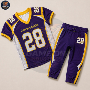 For Wholesale Rate Custom Logo Polyester Jersey and Padded Pants Private <b>Label</b> Customized OEM ODM American Football Uniform Set - Product Image 4