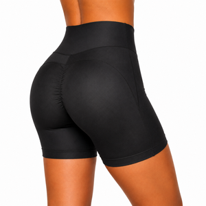 Shorts de yoga pour femmes, couleur unie, taille haute, shorts de sport, leggings de gym très élastiques, respirants, pantalons courts de fitness, vêtements de sport - Product Image 2