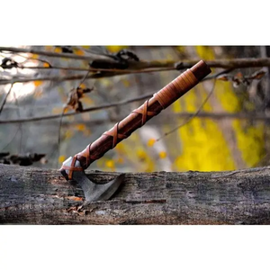Tête de marteau en acier à haute teneur en carbone de qualité supérieure avec manche en bois de rose et revêtement en cuir et poignée - Product Image 3