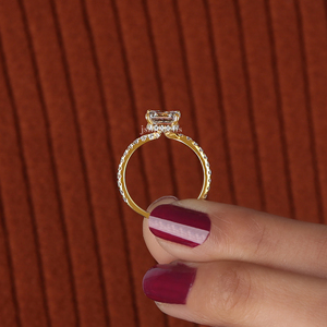 Anillo de Compromiso con Diamante Cultivado en Laboratorio, Corte Asscher, Certificado IGI, 1.5 Quilates, Oro de 14K - Product Image 4
