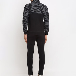 Men's Black Sporty Tracksuit Full <b>Zip</b> Hooded <b>Jacket</b> With White Stripe And Matching Pants Breathable Polyester Autumn Wear 2026 - Product Image 2