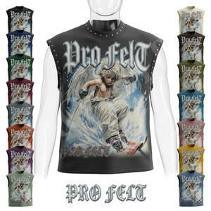 Débardeur Homme Vintage Gothique Léger Personnalisé avec Motif, Style Streetwear Punk de Haute Qualité, Col Rond, Été - Product Image 1