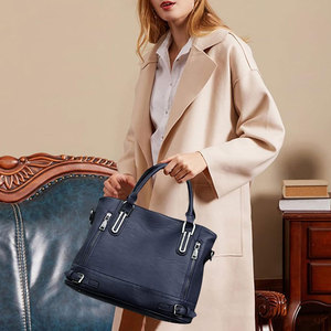 Sacs à main pour femmes, design de luxe tendance, sac à main à poignée pour femmes, grande capacité, sac à main en cuir PU rayé et orné de pierres pour femmes - Product Image 2