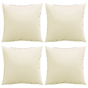 Juego de 4 Cojines para Sofá de Exterior, Color Crema, 100% Poliéster, 15.7 x 15.7 Pulgadas Cada Uno - Product Image 4