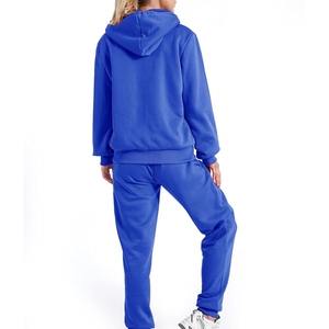 Conjunto Deportivo de 2 Piezas de Alta Calidad para Mujer, Sudadera y Pantalones Largos de Algodón, Color Sólido, con Logotipo Personalizado Bordado - Product Image 2