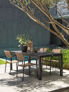 New Design Outdoor Extendable <b>Dining</b> <b>Table</b> Set with Stackable PE <b>Rattan</b> Chairs Manufacturing from VietNam - Product Image 5