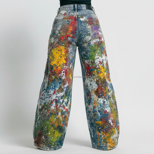 Unisex Baggy <b>Pants</b> Oversized Wide Leg High Waist Breathable Custom OEM Wholesale - Product Image 2