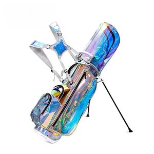 Bolsa de Golf Holográfica Exclusiva con Acabado Transparente Iridiscente y Soporte Automático Ligero para Jugadores Modernos - Product Image 2