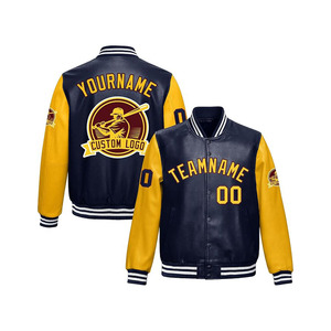Custom Leather Letterman <b>Baseball</b> <b>Jackets</b> Personalized Stitched Names and Numbers Team Logo <b>for</b> Adults Youth - Product Image 1