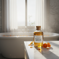 Huile Absolue de Calendula Pure en Vrac 100% Naturelle, Extrait par Solvant de Fleur de Calendula Officinalis, Liquide Viscose