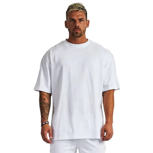 Men's T Shirt Custom Logo Manufacturer Streetwear Oversized Crew Neck Tee <b>Top</b> Cotton Heavy Weight T-Shirt for Men High Quality - Product Image 4