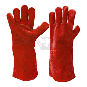 Gant de soudage en cuir bleu avec coutures en Kevlar et rembourrage supplémentaire sur la paume - Product Image 1