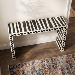 Consola Artesanal con Incrustaciones de Hueso, Mosaico Hecho a Mano, Arte Moderno, Diseño Antiguo, Elegante, para Residencia, Hotel, Vestíbulo, Mesa de Entrada - Product Image 2