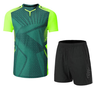 Polo de tennis imprimé personnalisé et short de badminton, vêtements de tennis de table pour l'équipe masculine, kit d'uniformes d'entraînement - Product Image 1