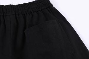 Pantalones cortos con cuerda blanca para hombre, ropa de calle personalizada, moda de verano, color negro - Product Image 4
