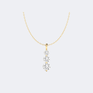 Collier solitaire en diamant rond serti de griffes 3.00CTW - Product Image 1