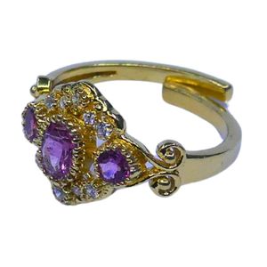 Wedding Wear 925 Sterling Silver Gold Plated Jewelry Tourmaline Moissanite Gemstone Women Wear <b>Ring</b> - Product Image 5