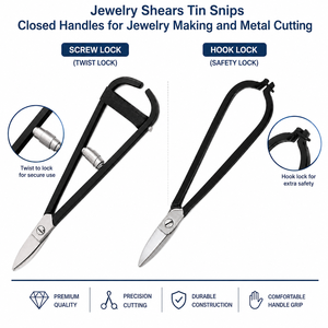 Tijeras para Joyería, Cortadoras de Metal con Mangos Cerrados, Herramienta de Corte de Precisión ZetomedPro - Product Image 2