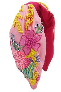 Banda para el cabello bordada con cuentas hecha a mano de lujo para mujer, diseño bonito de miel, opciones personalizables, boda, Navidad - Product Image 2