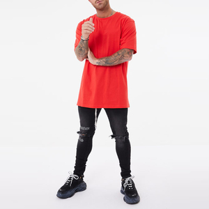 เสื้อยืดคอกลมแบบพื้นฐานขายส่ง ผ้าฝ้าย 100% ยูนิเซ็กส์ ผู้ชาย สั่งทำได้ ไซส์ใหญ่พิเศษ ผ้าฝ้าย 180gsm เสื้อยืดทรงหลวมไหล่ตก เสื้อยืดผู้ชาย - Product Image 4