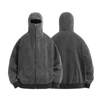 Men's <b>Navy</b> Blue Hooded Pullover <b>Sweatshirt</b> Oversized Long Solid Color Pocket Design Casual Wear Autumn Season 100% Cotton - Product Image 4