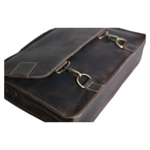 Élégante mallette pour ordinateur portable en cuir véritable pour les voyages d'affaires et le transport au bureau à prix réduit - Product Image 3