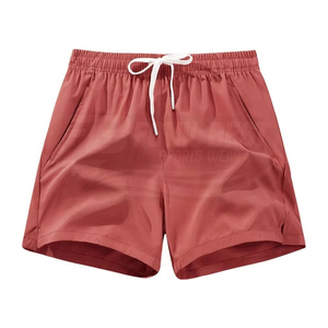 Pantalones Cortos Deportivos de Secado Rápido para Hombre, Cintura Elástica con Cordón, Pantalones Cortos Casuales, 100% Poliéster, Color Sólido, Tejido de Tela - Product Image 4
