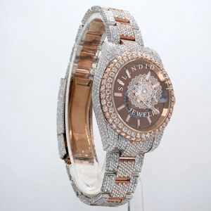 นาฬิกาเพชร Splendid Gift Jewelry ขนาด 28 มม. ระบบอนาล็อก เครื่อง ETA กันน้ำ 10 เมตร สายเงินประดับโมอิสซาไนต์ กระจกแซฟไฟร์ - Product Image 2