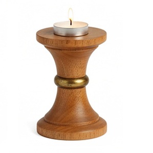 <b>Top</b> Selling Wooden Tea Candle Holder Perfect for Wedding Rustic Decor Piece and Party Decoration Customize Size Shape - Product Image 3