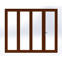 Sistema de Puerta Plegable Corredera Alemana Serie 80, Perfil de Aluminio 6063 T5, Perfiles de Aluminio de Lujo con Recubrimiento en Polvo de Alta Resistencia