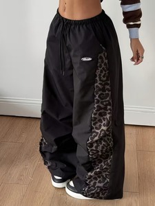 Unisex <b>Summer</b> Holiday Couple's Vintage Swear-Textured Loose Flat Front Parachute-Style 100% Cotton Cargo <b>Pants</b> for Women - Product Image 4