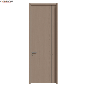 Puerta de MDF con Revestimiento de PVC de Alta Calidad y Estilo Moderno para Sala de Estar/Baño, Puerta de Madera Sólida de Apertura Manual para Uso Interior en el Hogar - Product Image 1