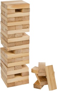 Jeu de construction de blocs en bois, jeu de dextérité pour toute la famille, 2 joueurs, coins carrés, design durable - Product Image 2