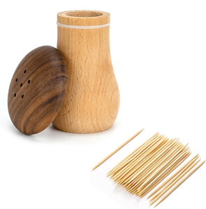 Boîte à cure-dents en bois massif sur mesure et faite à la main pour la décoration de table, accessoires, conteneur à cure-dents en bois - Product Image 3