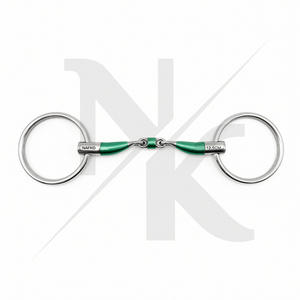 Bridon professionnel en fer doux à anneaux lâches, double articulation, en acier inoxydable, pour l'équitation et l'entraînement du cheval - Product Image 4