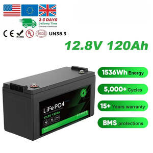 Batería de Iones de Litio Recargable de Ciclo Profundo de 12V 400Ah 5120Wh para Uso Doméstico, Batería de Fosfato de Hierro y Litio de 12v 24v 100ah 200ah - Product Image 3