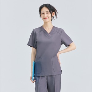 Fast Ship Spa Uniforme Pet Hospital Ropa DE TRABAJO Poly Spandex Stretch <span class=keywords><strong>Dental</strong></span> Doctor Enfermera Scrub Uniformes - Product Image 1