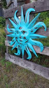 Escultura Metálica 3D Retro con Diseño de Sol para Decoración de Pared Exterior, para Hogar, Dormitorio, Jardín o Terraza - Product Image 6