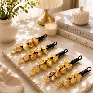 Pendentif de voiture en cristal de citrine naturelle brute pour les acheteurs en gros de pierres précieuses - Product Image 5