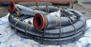 Oil / Fuel Suction <b>Hose</b> Spiral Wire Reinforced NBR <b>Rubber</b> <b>Hose</b> with Red Flange Ends for Oil Fuel Suction - Product Image 4