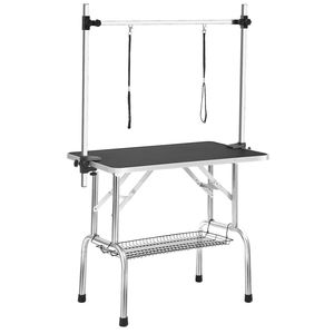 Tavolo Professionale Portatile per Toelettatura Animali Domestici, Robusto, con Braccio Regolabile e Vassoio a Rete per Cani di Grossa Taglia - Product Image 6