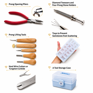 Pince à griffes, Pince à diamants, Supports de pierres, Outils de bijouterie - Product Image 6