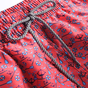 Men's Premium Swim <b>Shorts</b> | Vintage <b>Hawaiian</b> Tropical Print Quick-Dry Beach Trunks Urban Summer Surf Wear Athletic Board <b>Shorts</b> - Product Image 5